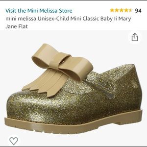 mini melissa Gold Ii Mary Jane Flat. S. 8